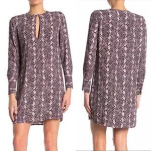 Equipment NWT Bonnie Dress in Snakeskin Tawny Port Multi Size XS